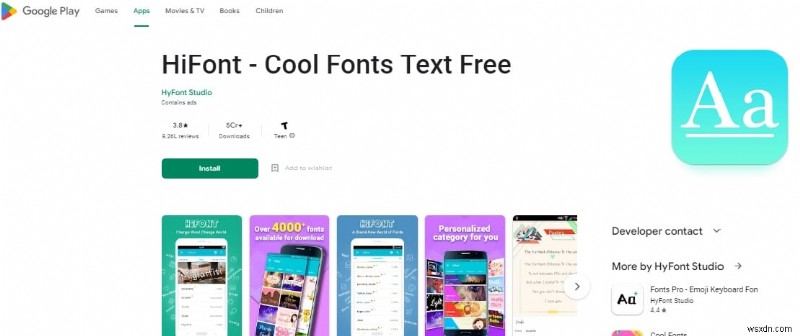 Android স্মার্টফোনের জন্য শীর্ষ 17টি বিনামূল্যের ফন্ট অ্যাপ 