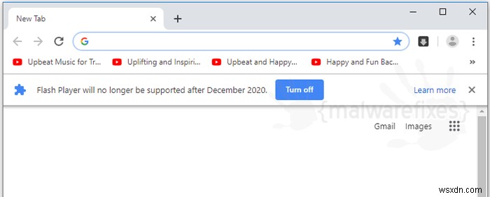 Google Chrome-এ  ফ্ল্যাশ প্লেয়ার আর সমর্থিত নয়  সতর্কতা বন্ধ করুন 