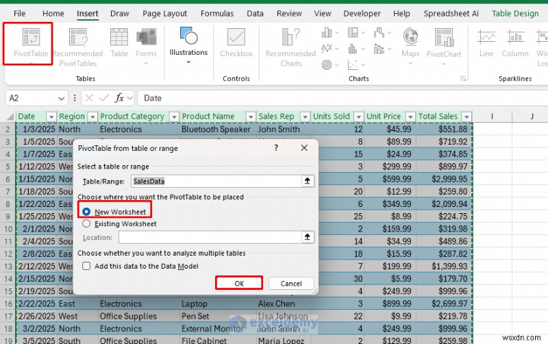 PivotTables এবং Slicers ব্যবহার করে Excel এ রিয়েল-টাইম ইন্টারেক্টিভ ড্যাশবোর্ড তৈরি করুন 