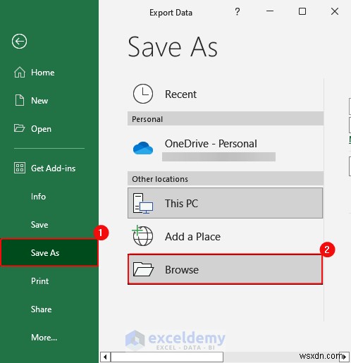 DOC, PDF, CSV, XML, এবং vCard ফরম্যাটে এক্সেল ডেটা রপ্তানি করা সহজ হয়েছে 