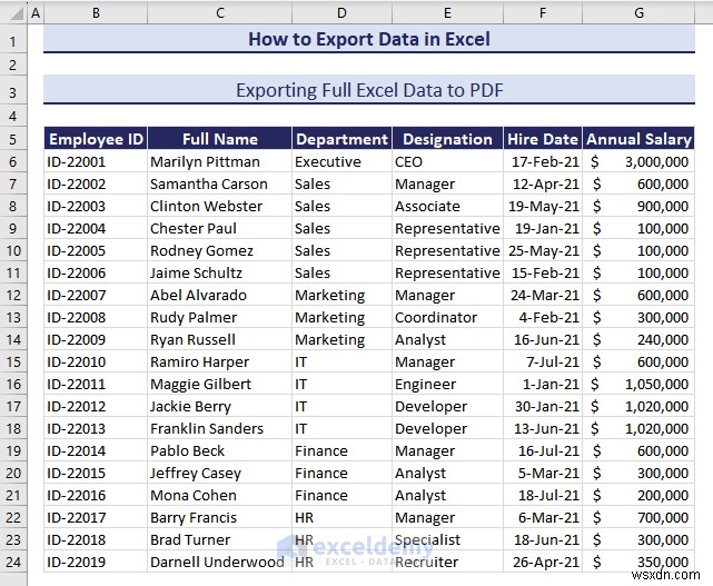DOC, PDF, CSV, XML, এবং vCard ফরম্যাটে এক্সেল ডেটা রপ্তানি করা সহজ হয়েছে 