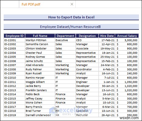 DOC, PDF, CSV, XML, এবং vCard ফরম্যাটে এক্সেল ডেটা রপ্তানি করা সহজ হয়েছে 