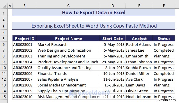 DOC, PDF, CSV, XML, এবং vCard ফরম্যাটে এক্সেল ডেটা রপ্তানি করা সহজ হয়েছে 