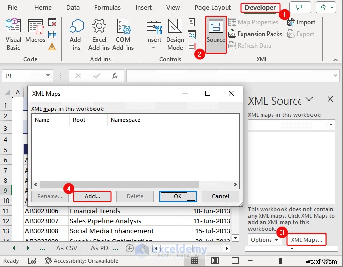 DOC, PDF, CSV, XML, এবং vCard ফরম্যাটে এক্সেল ডেটা রপ্তানি করা সহজ হয়েছে 