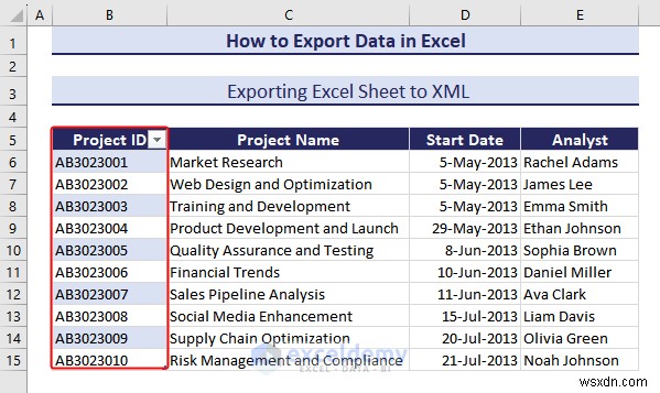 DOC, PDF, CSV, XML, এবং vCard ফরম্যাটে এক্সেল ডেটা রপ্তানি করা সহজ হয়েছে 