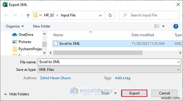 DOC, PDF, CSV, XML, এবং vCard ফরম্যাটে এক্সেল ডেটা রপ্তানি করা সহজ হয়েছে 