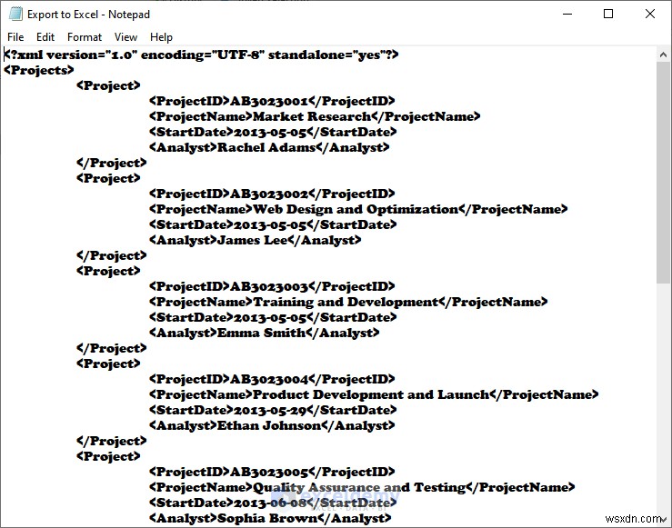DOC, PDF, CSV, XML, এবং vCard ফরম্যাটে এক্সেল ডেটা রপ্তানি করা সহজ হয়েছে 