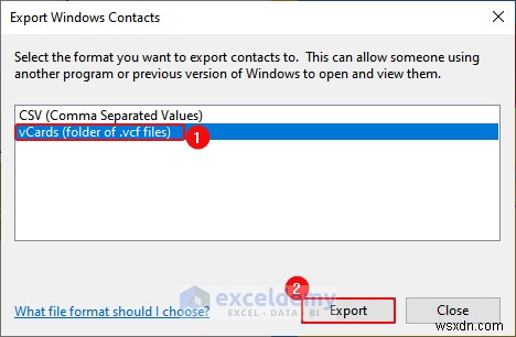 DOC, PDF, CSV, XML, এবং vCard ফরম্যাটে এক্সেল ডেটা রপ্তানি করা সহজ হয়েছে 