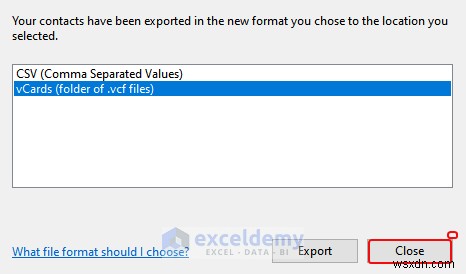 DOC, PDF, CSV, XML, এবং vCard ফরম্যাটে এক্সেল ডেটা রপ্তানি করা সহজ হয়েছে 
