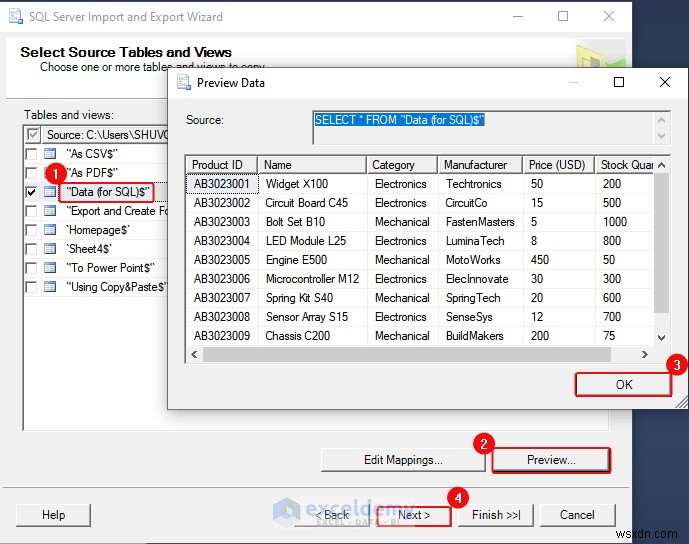 DOC, PDF, CSV, XML, এবং vCard ফরম্যাটে এক্সেল ডেটা রপ্তানি করা সহজ হয়েছে 