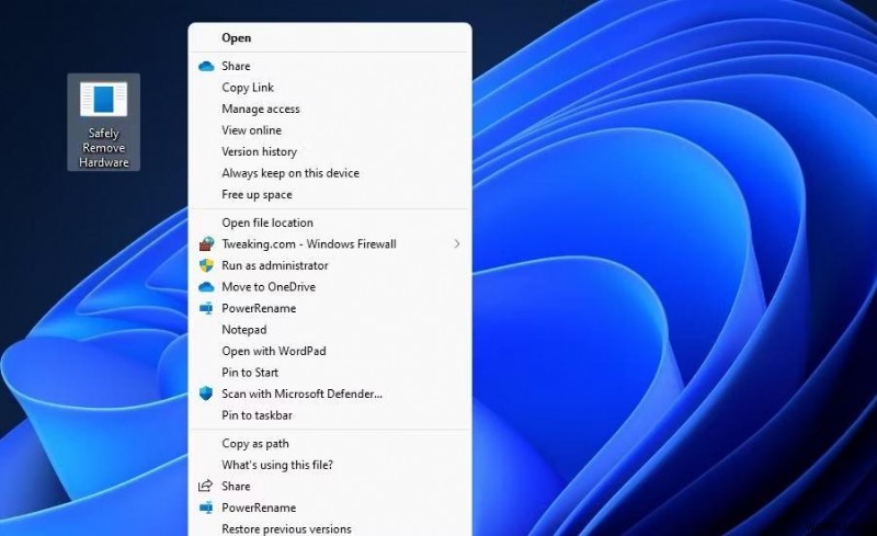 Windows 11-এ একটি নিরাপদ USB ইজেকশন শর্টকাট তৈরি করুন 