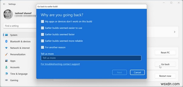ধাপে ধাপে নির্দেশিকা:Windows 11 থেকে Windows 10-এ ডাউনগ্রেড করা 