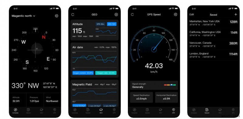 শীর্ষ 9 iOS কম্পাস অ্যাপস:আত্মবিশ্বাসের সাথে রুট, গতি এবং দূরত্ব ট্র্যাক করুন 