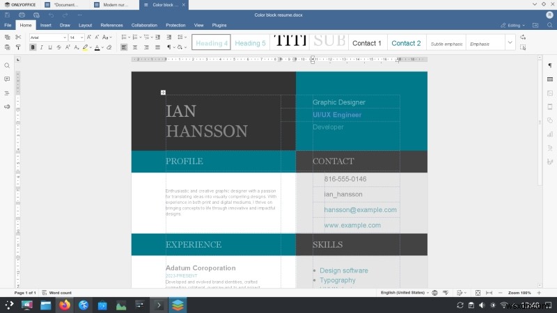 OnlyOffice Desktop Editors 8.1 পর্যালোচনা:কঠিন বৈশিষ্ট্য, উন্নতির জন্য রুম 