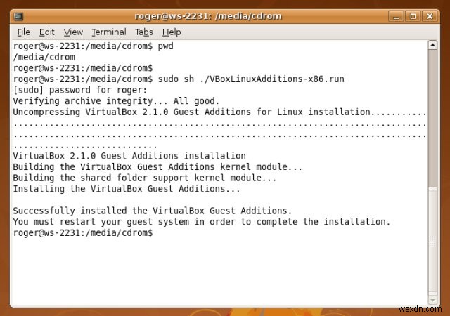 ধাপে ধাপে নির্দেশিকা:উন্নত কর্মক্ষমতার জন্য ভার্চুয়ালবক্স অতিথি সংযোজন ইনস্টল করা 